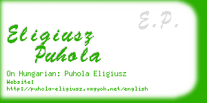 eligiusz puhola business card